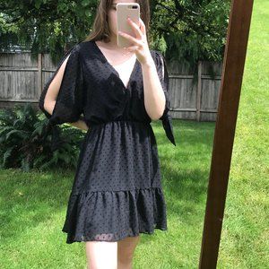 Mesh Cut-Out Shoulder Dress